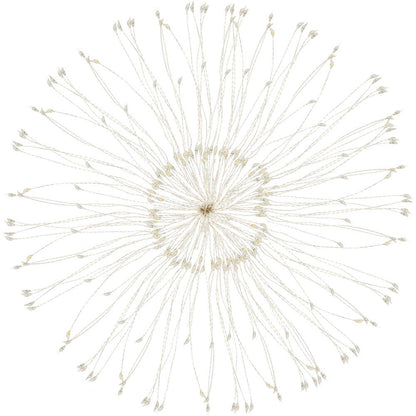 (DL) Instalatie lumina decorativa STAR cu 100 LED-uri, diametru 30cm, alimentare baterii, iluminare galbena