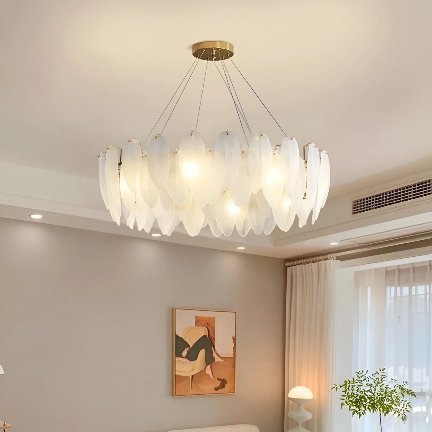 Candelabru Cristal VAUX-LE-VICOMTE Eleganza, 5x E14, Diametru 42cm, Auriu, Inaltime Reglabila