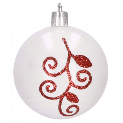 Set globuri si decoratiuni de Craciun, 153 piese, diverse dimensiuni, rosu