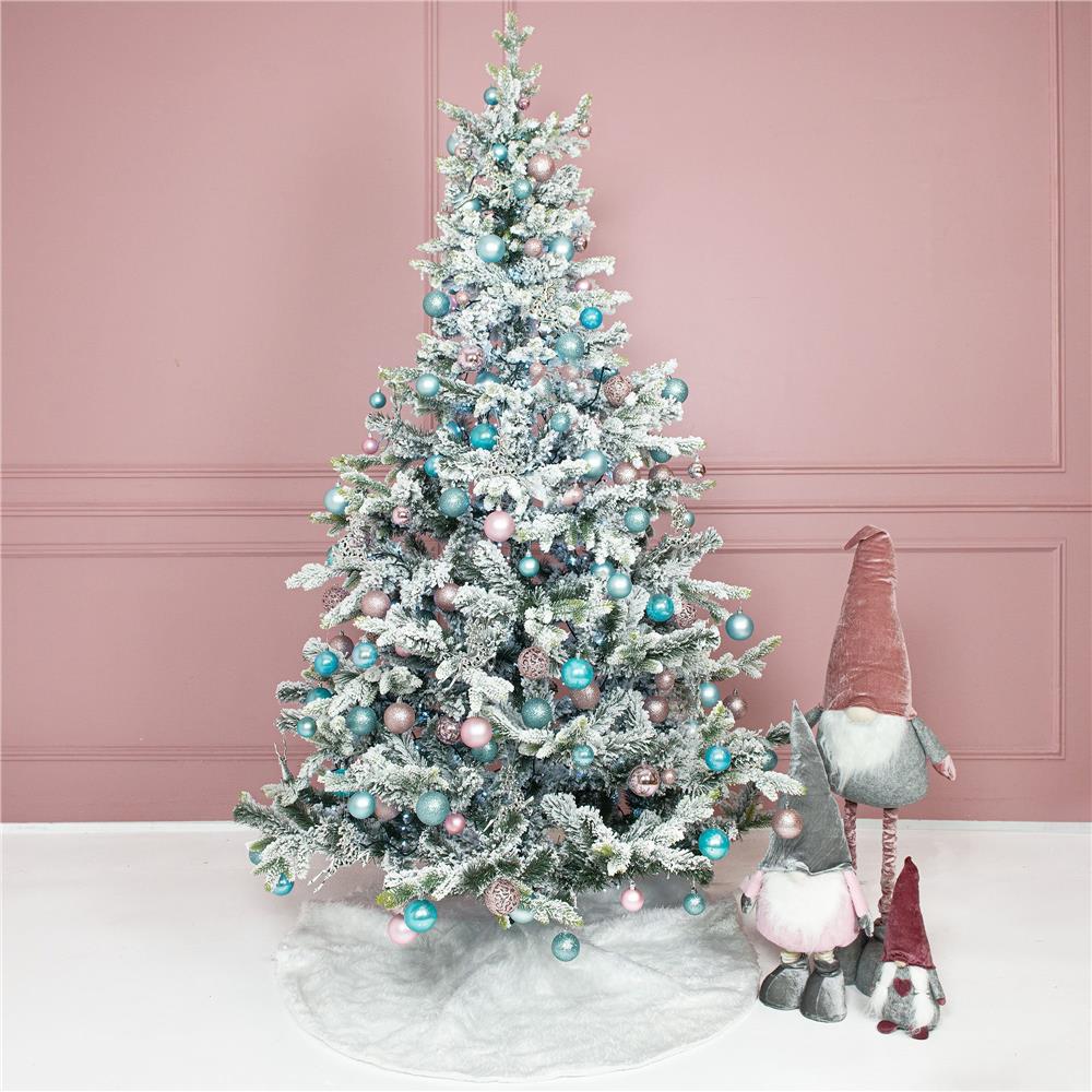 Set globuri de Craciun, 20 bucati, 3 modele, 4cm, albastru