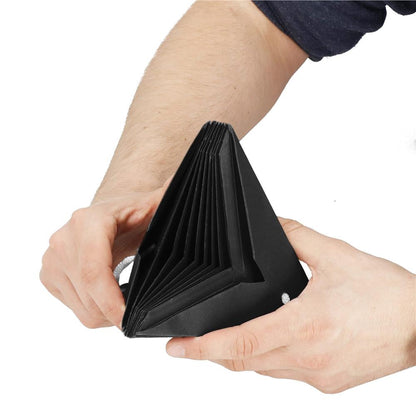 Stea decorativa 3D din hartie, cu 9 colturi, 30cm, neagra