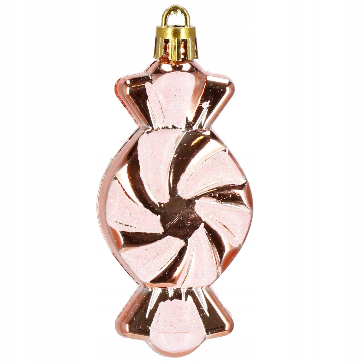 Set globuri si decoratiuni de Craciun, 77 piese, diverse dimensiuni, roz auriu