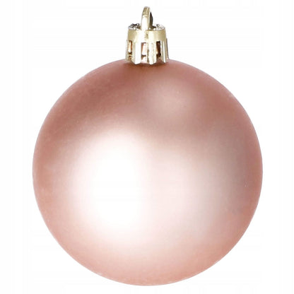 Set globuri si decoratiuni de Craciun, 101 piese, diverse dimensiuni, roz auriu