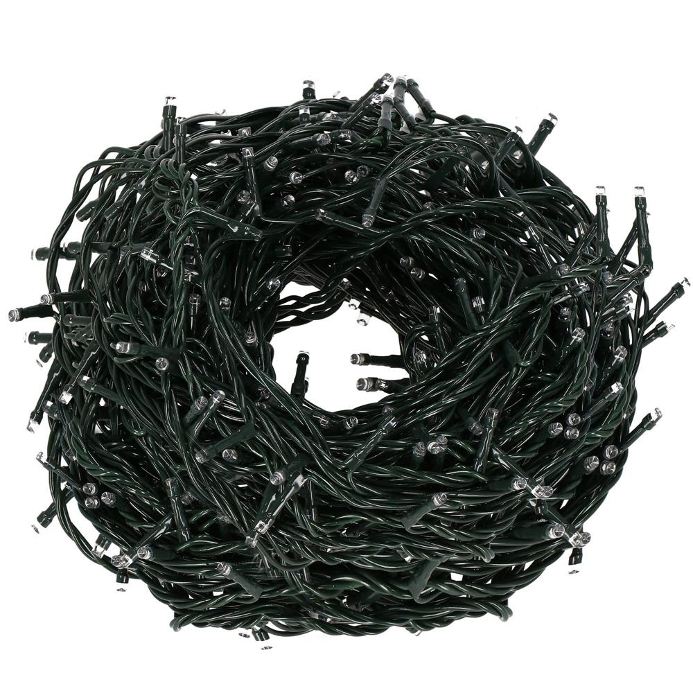 Instalatie lumini pentru bradul de Craciun, 25,5 metri, 400 LED-uri, alb