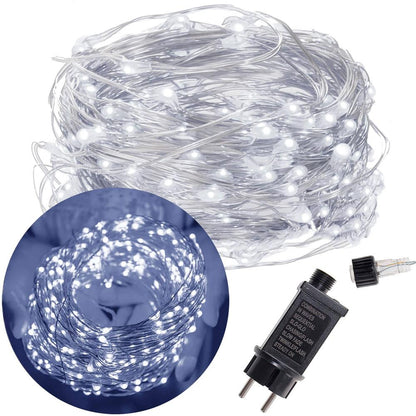 (DL) Instalatie lumina decorativa cu 500 LED-uri, 48m, iluminare alba