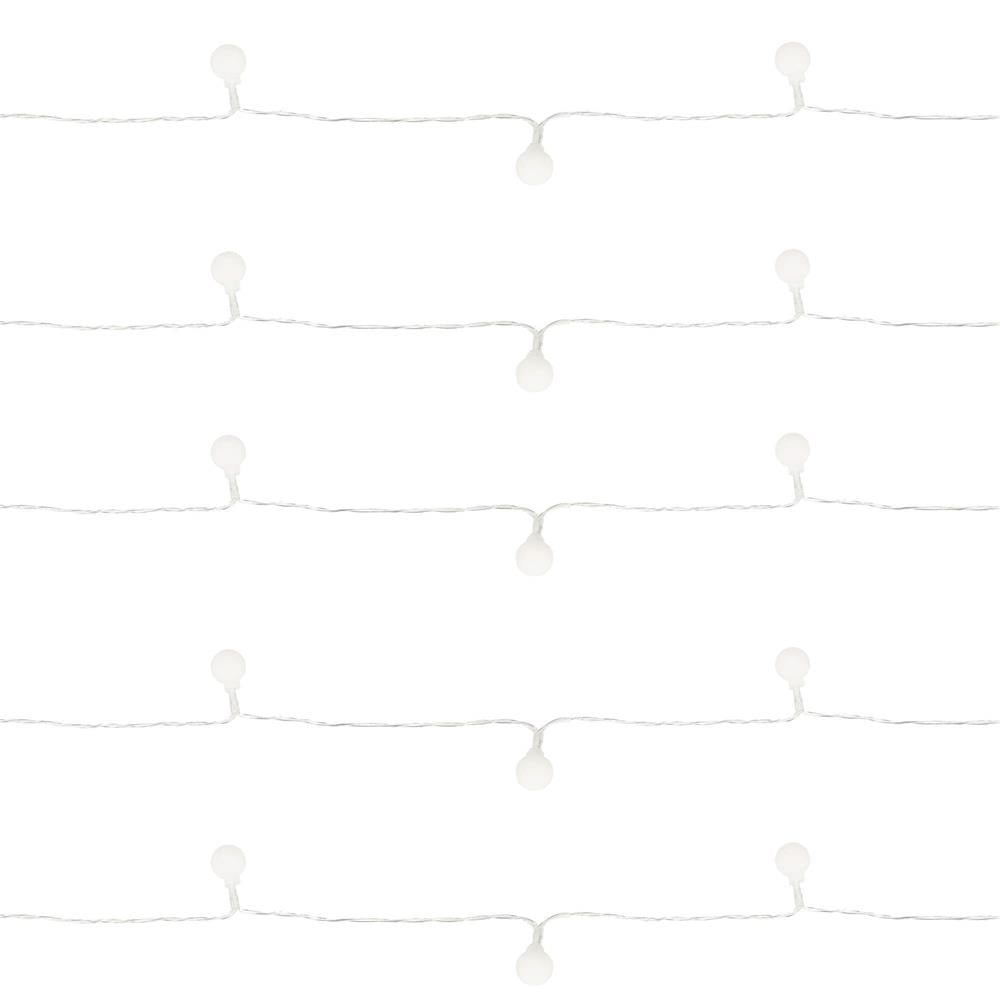 Instalatie bile luminoase pentru gradina, 7,5 metri, 50 LED-uri, cu baterii, multicolor