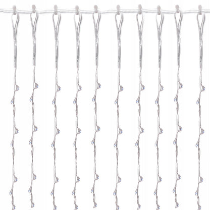 Ghirlanda luminoasa tip perdea 400 LED-uri, 3m, pentru interior/exterior, iluminare alba