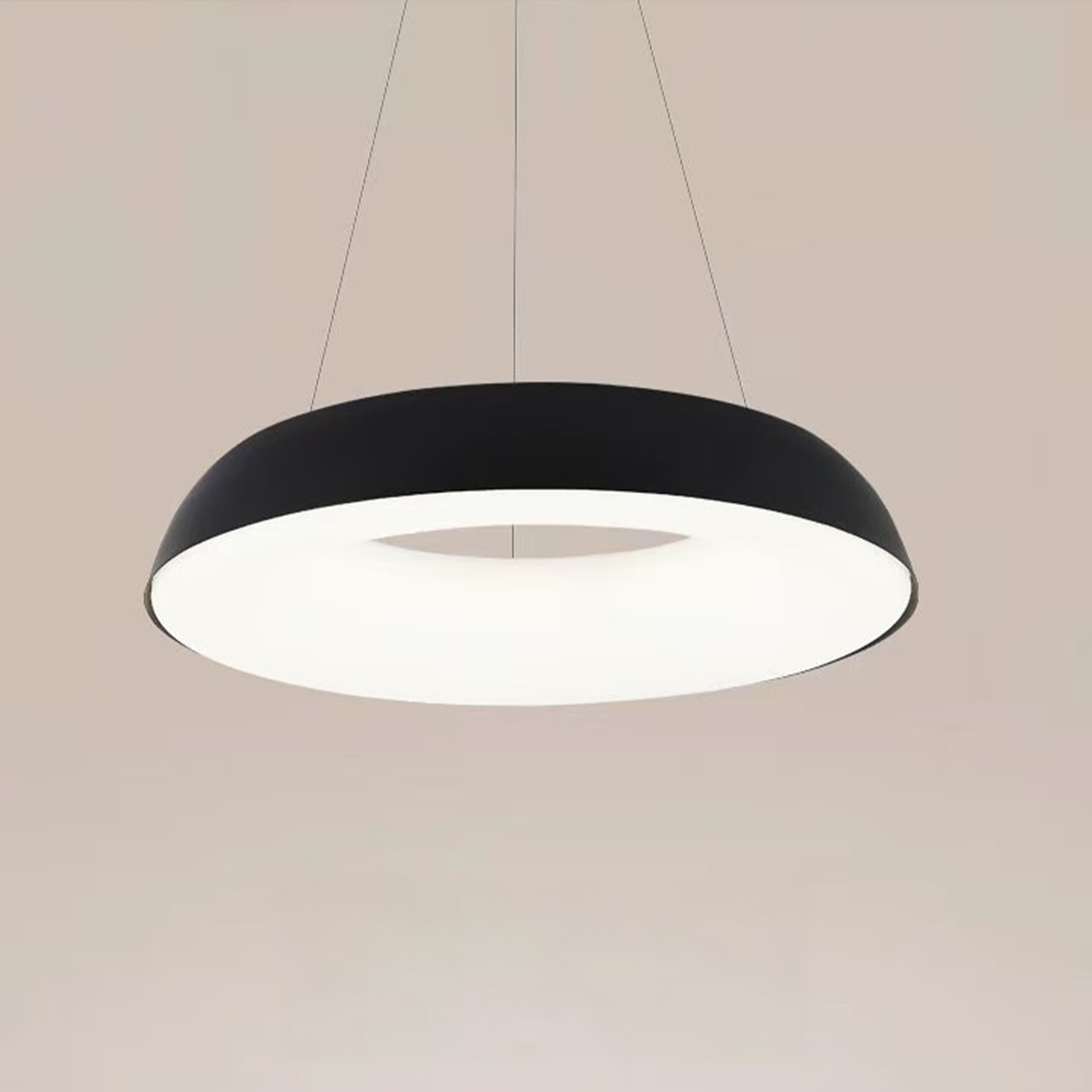 Lustra LED suspendata cu Telecomanda CHIARA, 37W, Lumina Rece/Calda/Neutra, Dimabila, Negru