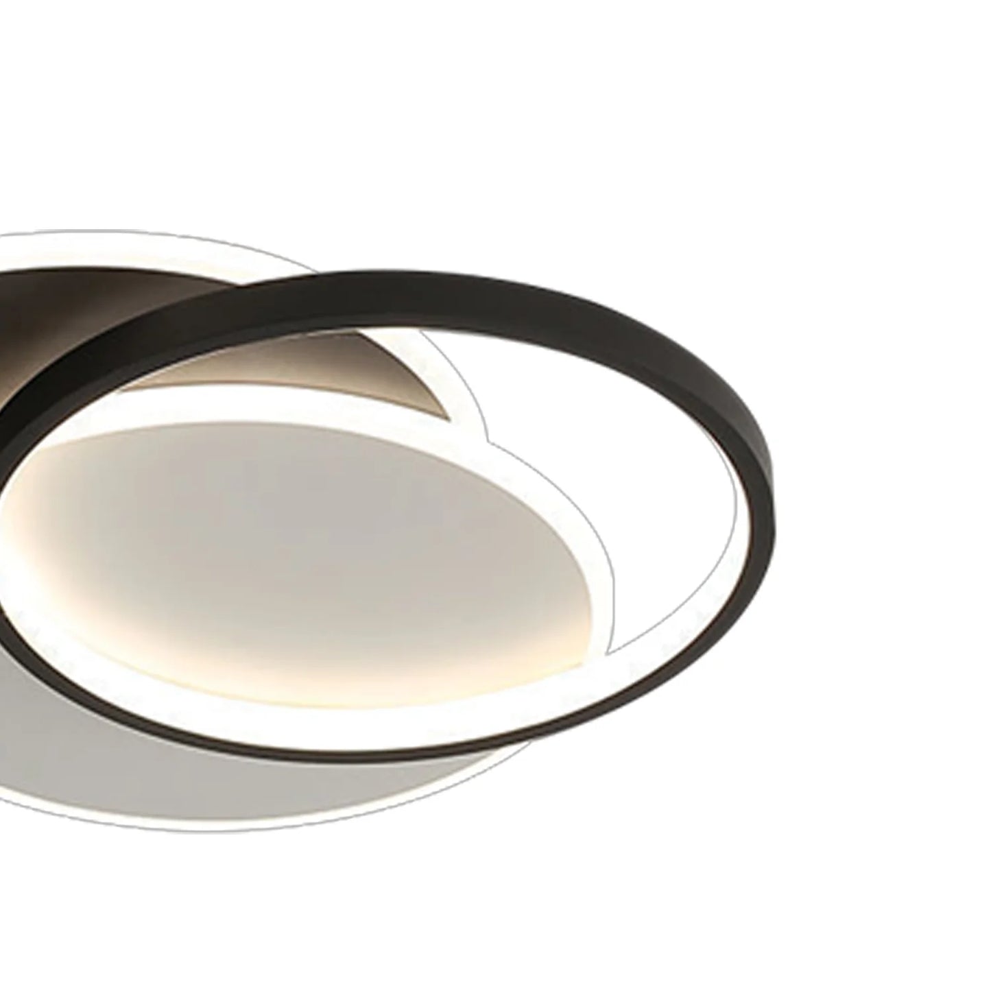 Lustra LED cu telecomanda CHIARA 76W, 3 Cercuri, lumina Rece/Calda/Neutra, Dimabila, Negru