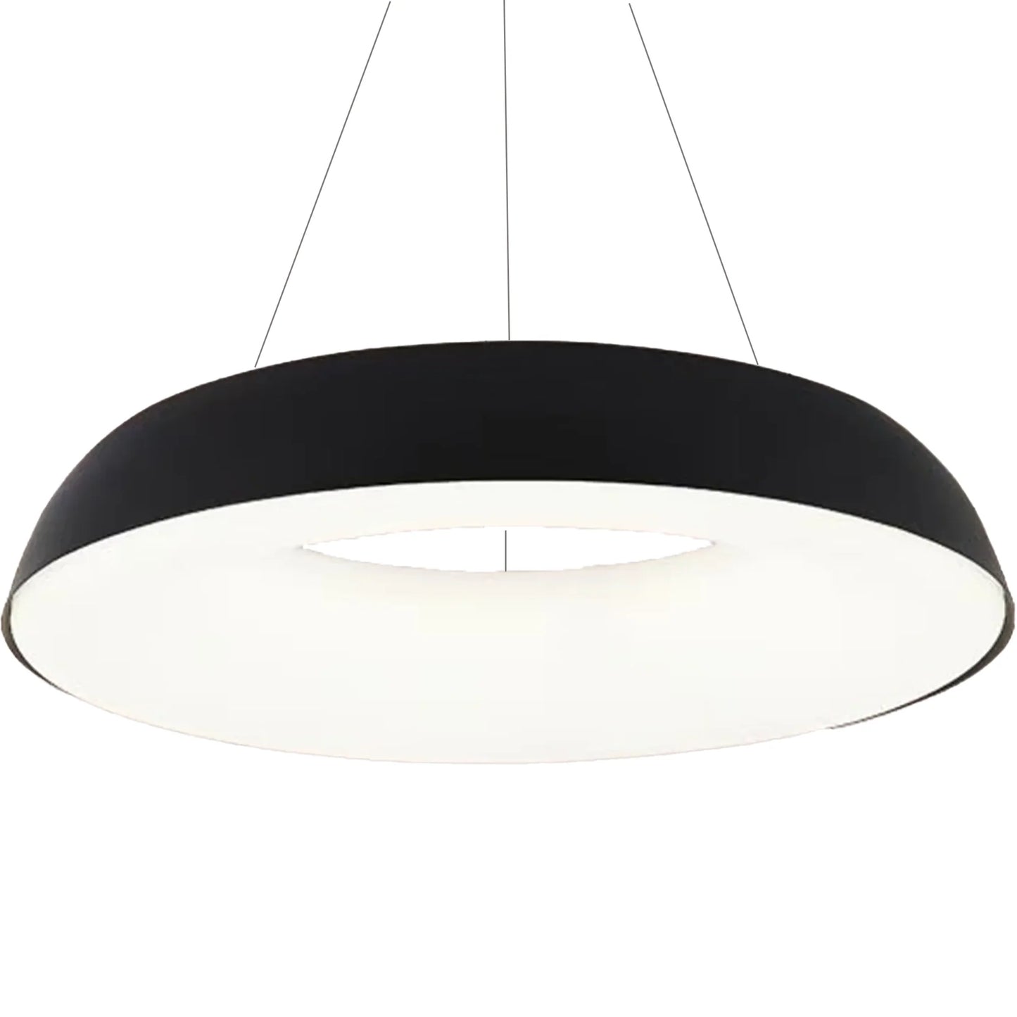 Lustra LED suspendata cu Telecomanda CHIARA, 37W, Lumina Rece/Calda/Neutra, Dimabila, Negru