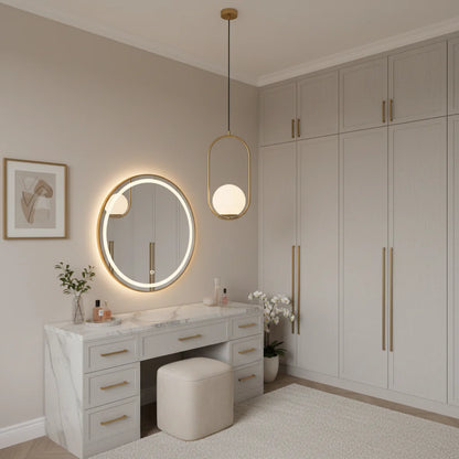 Lustra LOFT Gallery Modern, 1x E27, Alb Auriu, Metal, Inaltime Reglabila