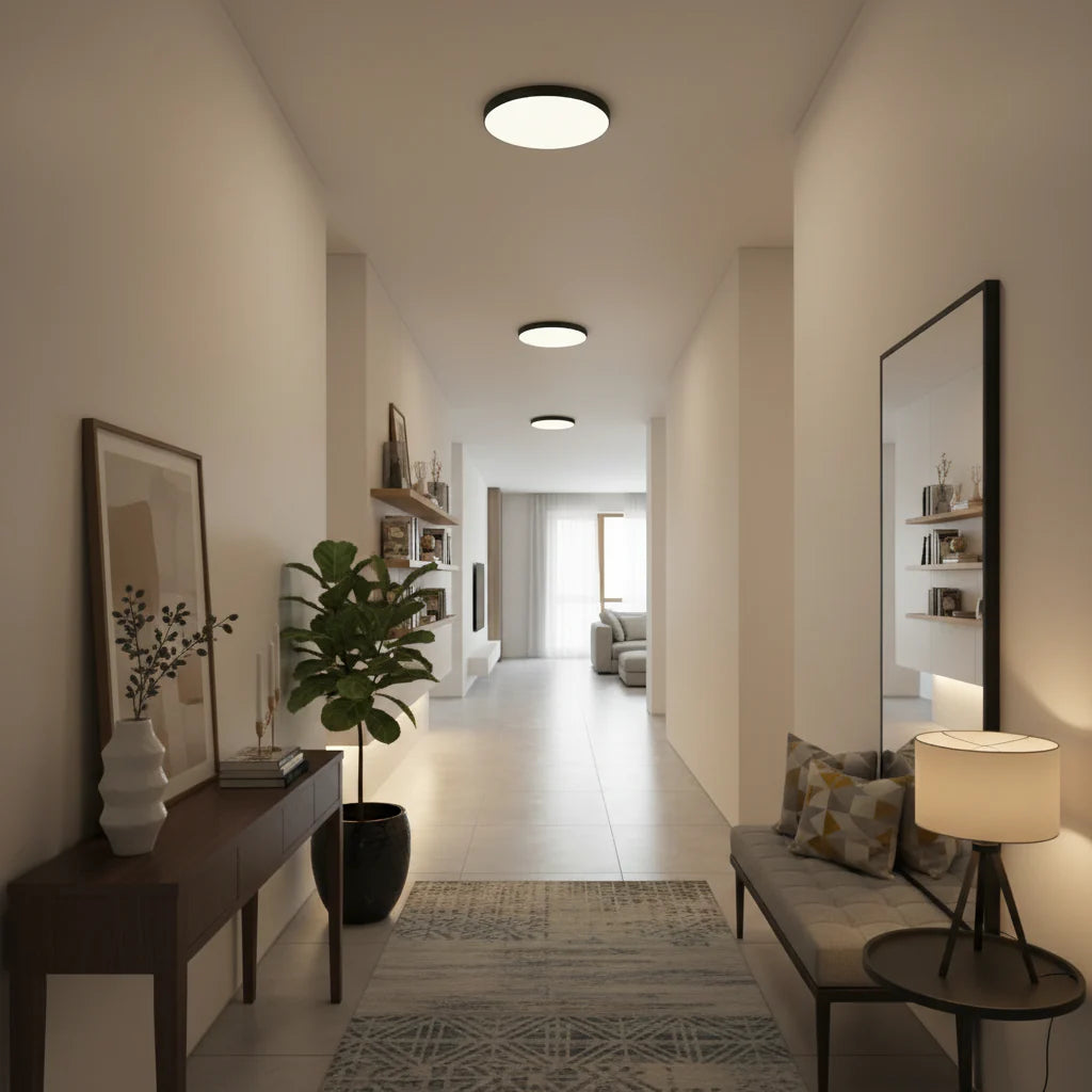 Plafoniera LED SOLIS 27cm 20W Lumina Neutra Negru
