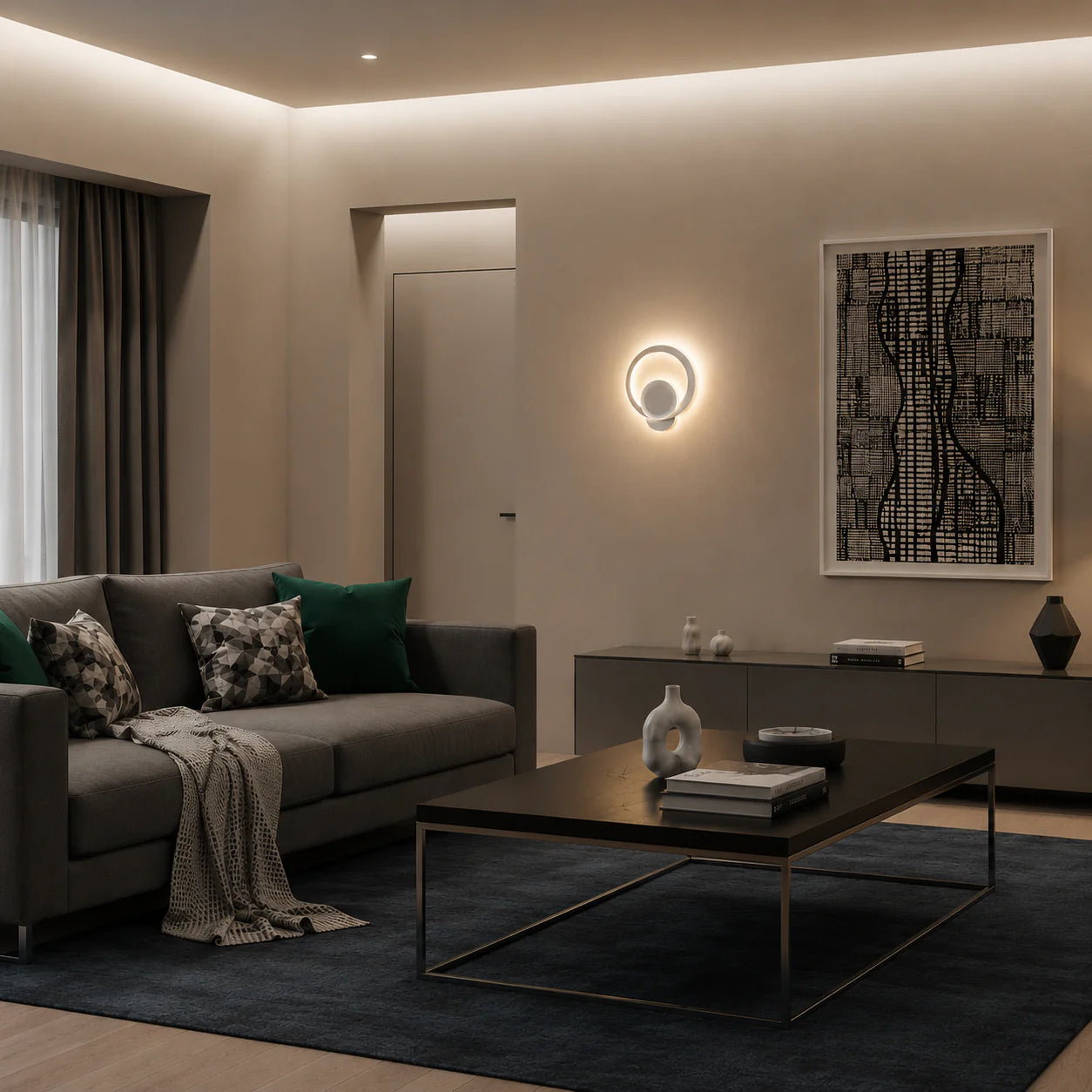 Aplica LED Urbanist 19W Rotunda Lumina Rece/Calda/Neutra Acril si Metal Alb