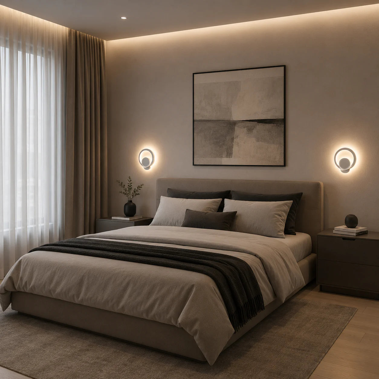 Aplica LED Urbanist 19W Rotunda Lumina Rece/Calda/Neutra Acril si Metal Alb