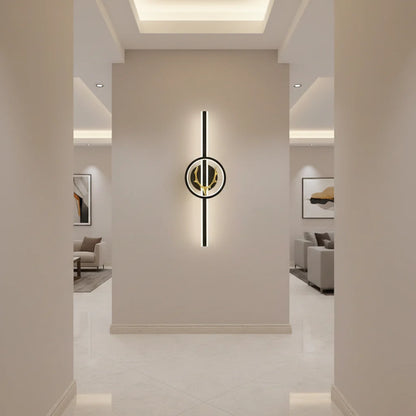 Aplica LED Decorativa CERBOS, 42W, 60cm, Lumina Calda / Neutra/ Rece, Negru, Metal si Acril