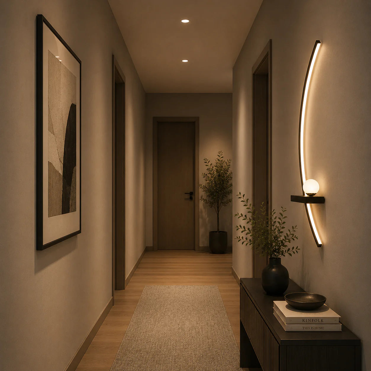 Aplica LED Decorativa GDANSK, 20W, 57x20cm, Lumina Calda / Neutra/ Rece, Negru, Metal si Acril