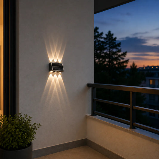 Aplica LED Exterior Solaris, 6 Surse de lumina, Lumina Calda, Negru