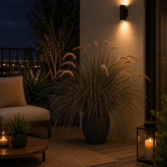 Planta Artificiala Iarba Ornamentala Tip Coada de Vulpe, 100cm, Iarba curbata cu Spice, Roz si Verde, Fara Ghiveci