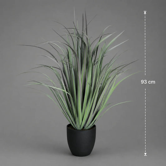 Planta Artificiala Iarba Ornamentala Tip Dracaena, 93 cm, Verde, Fara Ghiveci
