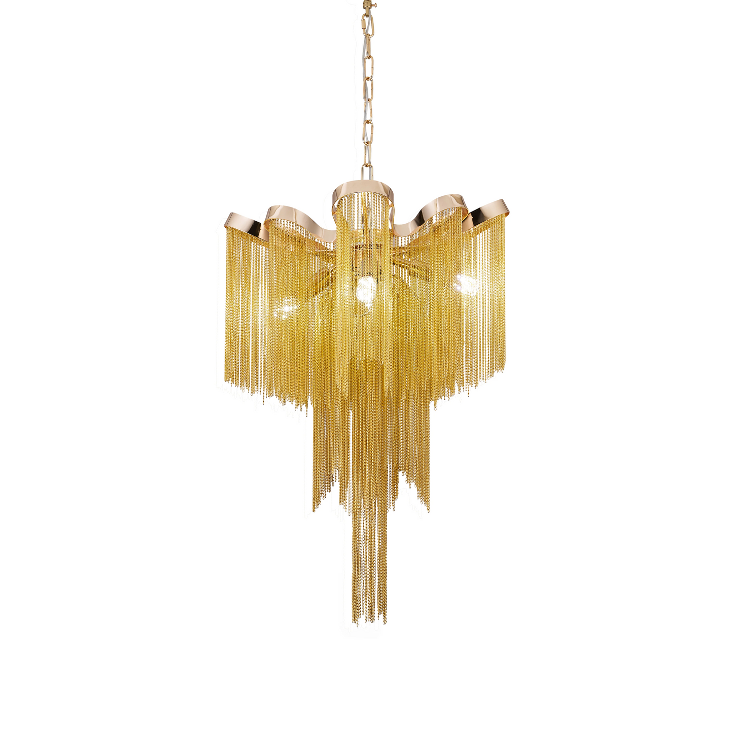 Candelabru Aurora, 4xE14, Diametru 43 cm, Inaltime 68 cm, Auriu, Metal