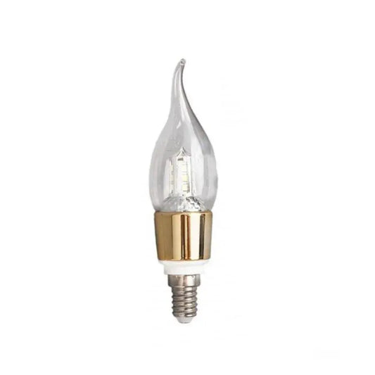 Bec LED E14 Lumanare, 12W, Lumina Calda, 3000K, Auriu