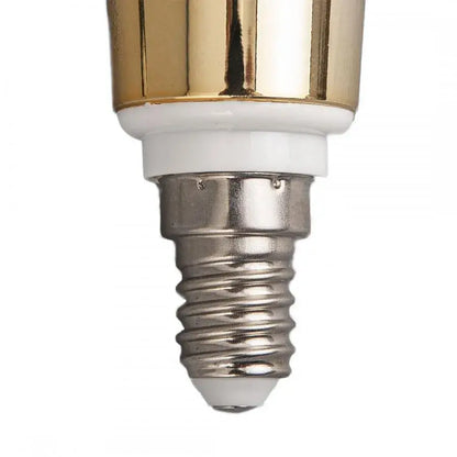 Bec LED E14 Lumanare, 9W, Lumina Rece, 6000K, Auriu