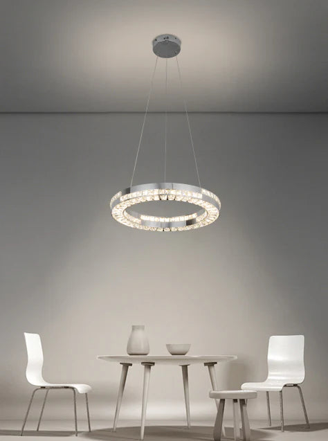 Candelabru LED CC23007/500CH, Diametru 50 cm, Inaltime 120 cm, Lumina Rece/Neutra/Calda, Dimabila, Argintiu, Cristal, Metal