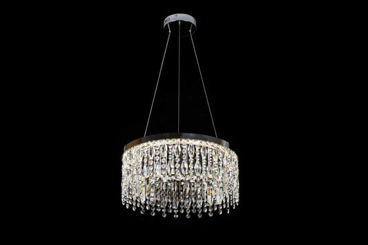 Candelabru LED ROYALE Eleganza, Diametru 50 cm, Inaltime 120 cm, Lumina Rece/Neutra/Calda, Dimabila, Argintiu, Cristal, Metal