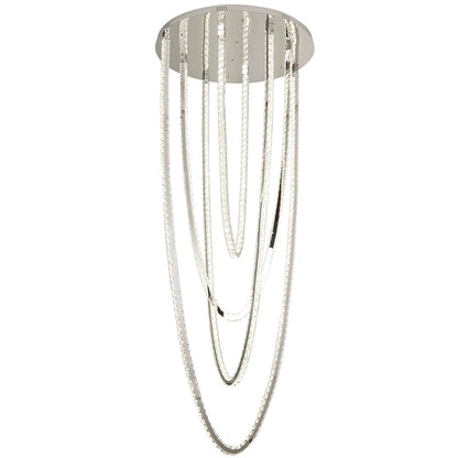 Candelabru LED CC50303/800CH, Diametru 80 cm, Inaltime 200 cm, Lumina Rece/Neutra/Calda, Dimabila, Argintiu, Cristal, Metal
