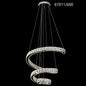 Candelabru LED TWIST, Diametru 60 cm, Inaltime 120 cm, Lumina Rece/Neutra/Calda, Dimabila, Argintiu, Cristal, Otel
