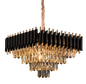 Candelabru Cristal VERSAILLES Nobile 5xE14, Diametru 38cm, Inaltime 35 cm Reglabila, Auriu, Negru, Metal, Cristal