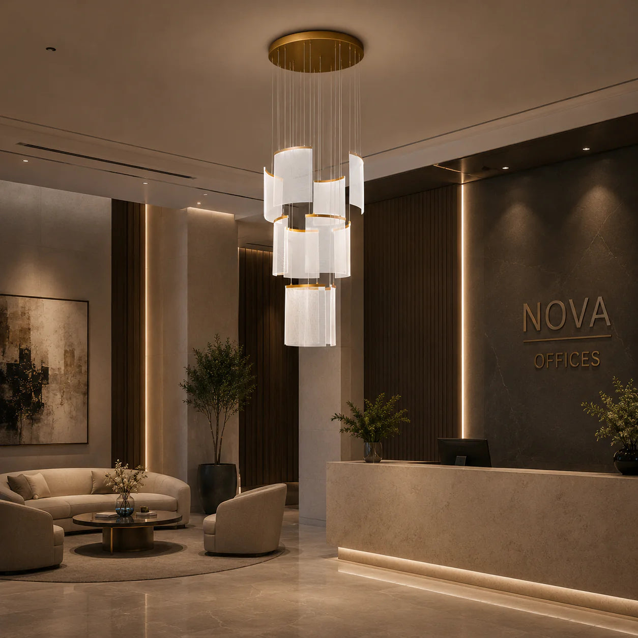 Candelabru Cristal LED 60W Alduino Auriu 80cm Auriu