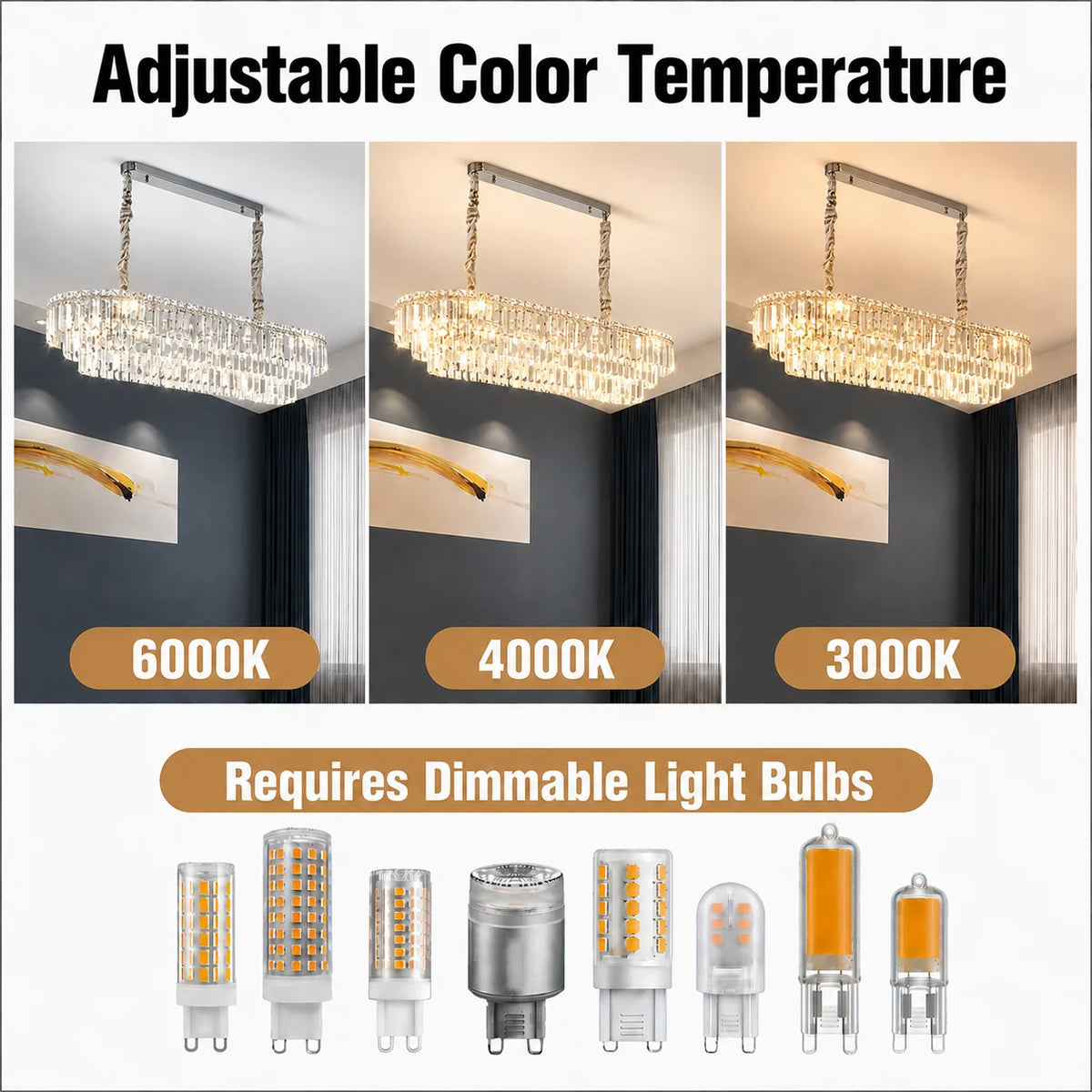 Candelabru Cristal NAVOIY 12x E14, 100cm, Metal si Cristal, Crom Lucios, Inaltime Reglabila