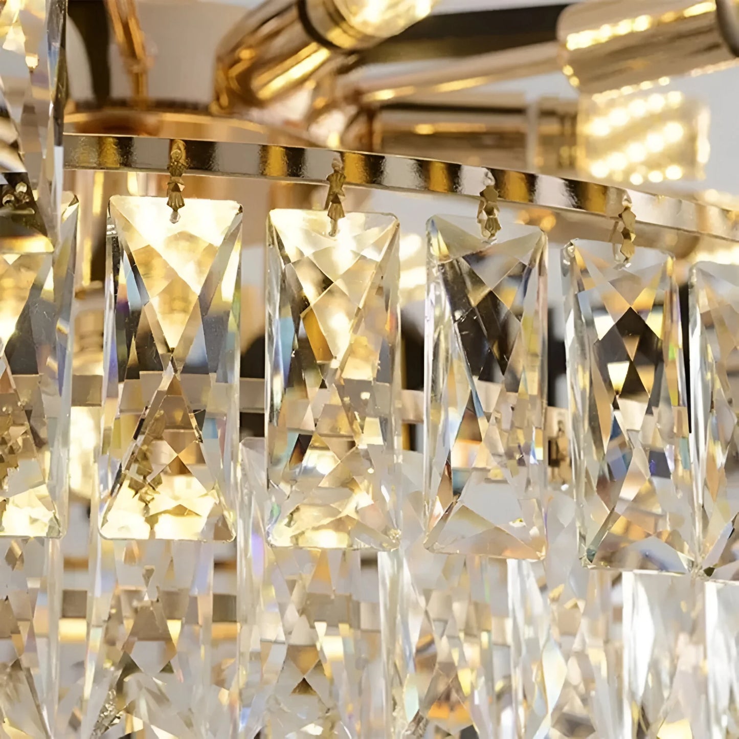Candelabru Cristal VERSAILLES Eleganza 8x E14, Diametru 50cm, Negru, Auriu Lucios, Inaltime Reglabila