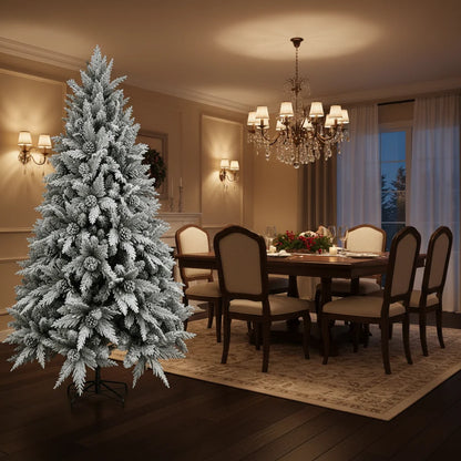 Decoratiune Brad Artificial GLEIS, 300 cm, 3000 varfuri, Suport Metalic, Plastic, Verde