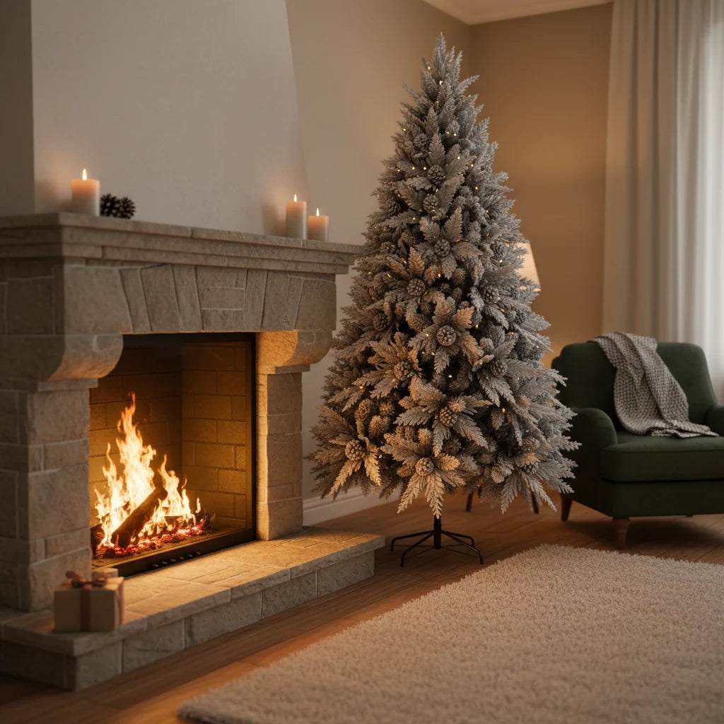 Brad Artificial GLEIS, 240 cm, 1770 varfuri, Suport Metalic, Verde
