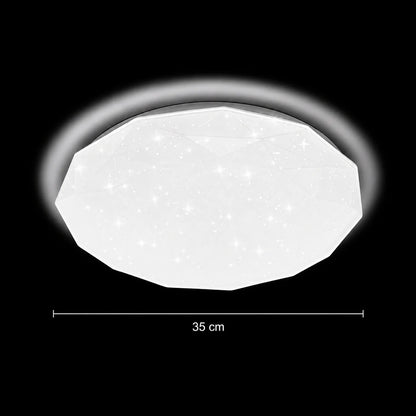 Plafoniera LED Hexagon 35 cm, 32W, 3000K / 4000K / 6000K, Alb, Metal si Acril