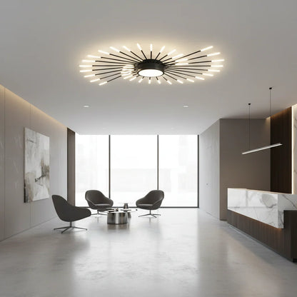 Lustra LED KALESA Grande, Lumina Neutra 4000K, 28W, Alb, Metal si Acril