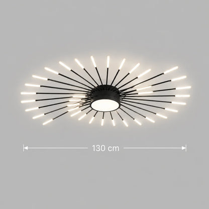 Lustra LED KALESA Grande Supremo, Ø130cm, Lumina Neutra 4000K, 42W, Alb, Metal si Acril
