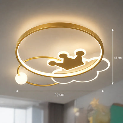Lustra LED Rafael cu Telecomanda, 57W, Dimabila, 3000K/4000K/6000K, Auriu