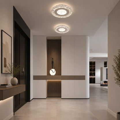 Lustra LED SHARIN, 18W, Diametru 19cm, Lumina Calda/Neutra/Rece, Alb, Metal si Acril