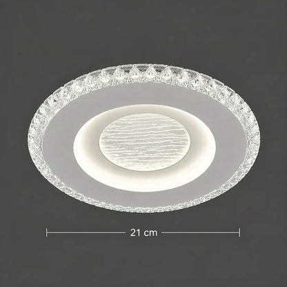 Lustra LED CELUN, 33W, Diametru 21cm, Lumina Calda/Neutra/Rece, Alb, Metal si Acril