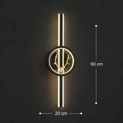 Aplica LED Decorativa CERBOS, 42W, 60cm, Lumina Calda / Neutra/ Rece, Negru, Metal si Acril