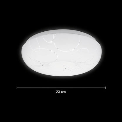 Plafoniera LED Rotund 23 cm, 22W, 3000K / 4000K / 6000K, Alb, Metal si Acril