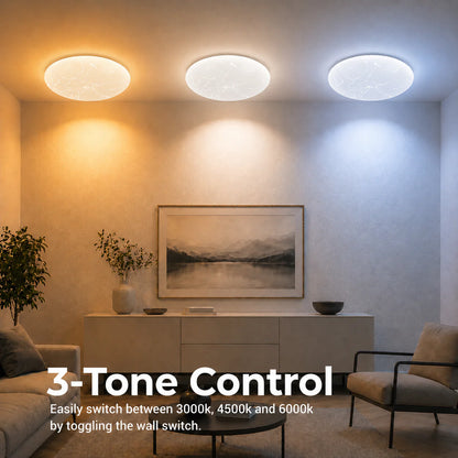 Plafoniera LED 35 cm, 31W, 3000K / 4000K / 6000K, Alb, Metal si Acril