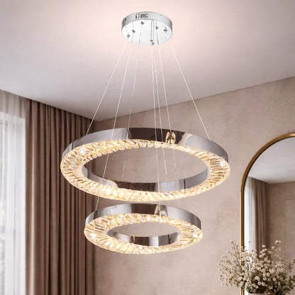 Candelabru LED HALO Magno, Diametru 40+60 cm, Inaltime 120 cm, IP20, Lumina Rece/Neutra/Calda, Dimabila, Crom, Cristal, Metal