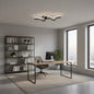 Lustra LED cu telecomanda ORMS Eleganza, 3000K/4000K/6000K, 56W, Metal si Plastic, Negru