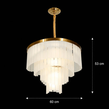 Candelabru Cristal MUNTEAN Magno, 10xE14, D60 cm, Metal si Cristal, Auriu