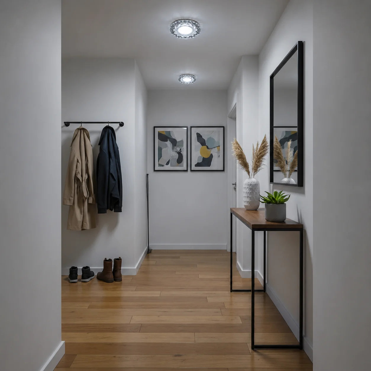 Spot LED ORBITA, 5W, Rotund, Lumina Rece/Calda, Bronz Antichizat, Rasina si Sticla