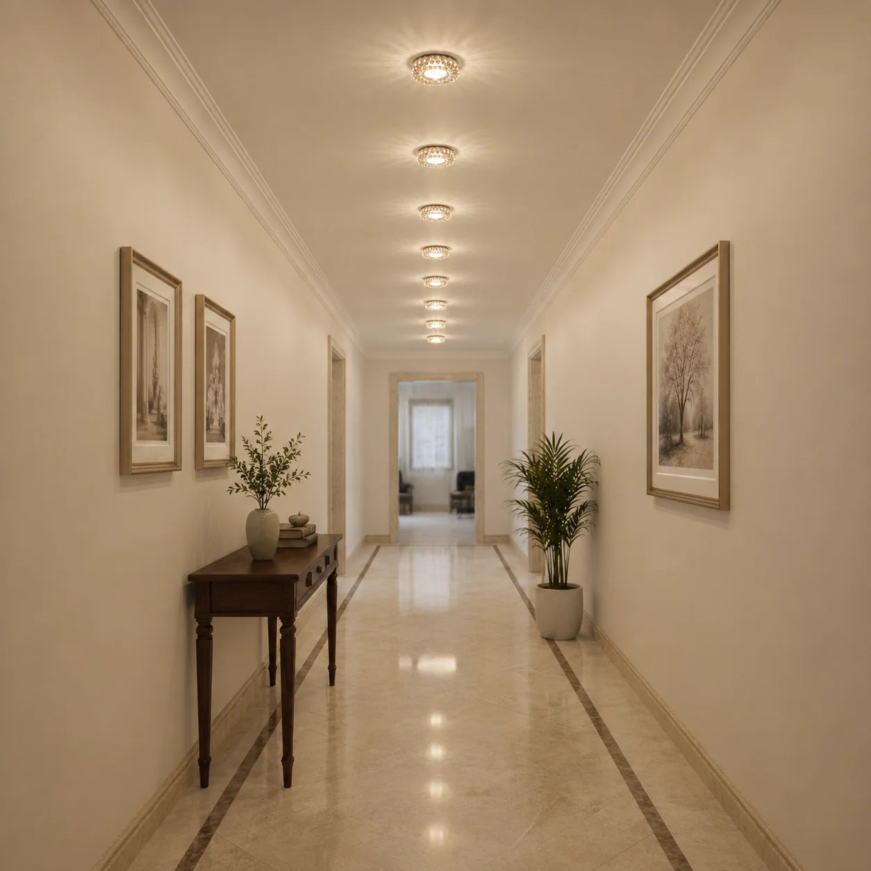Spot LED ORBITA, 5W, Rotund, Lumina Rece / Calda, Bronz Antichizat, Rasina si Sticla